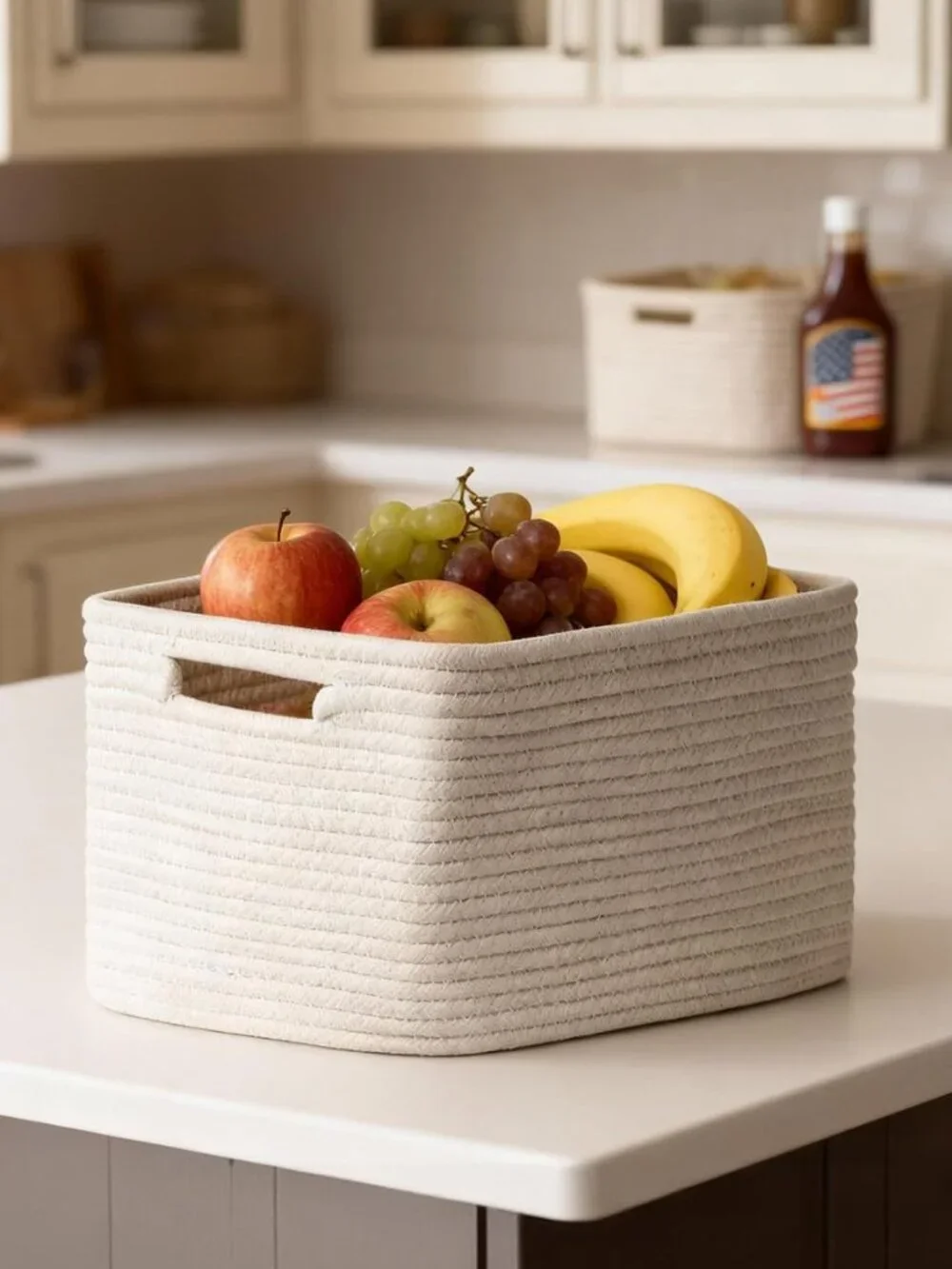 New 5 Pack Woven Storage Baskets, Decorative Storage Bins for Organizing | 13.8'